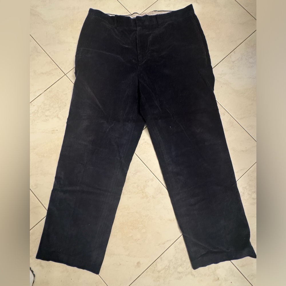 Tommy Hilfiger Black Straight Fit Corduroy Chino - 36/30